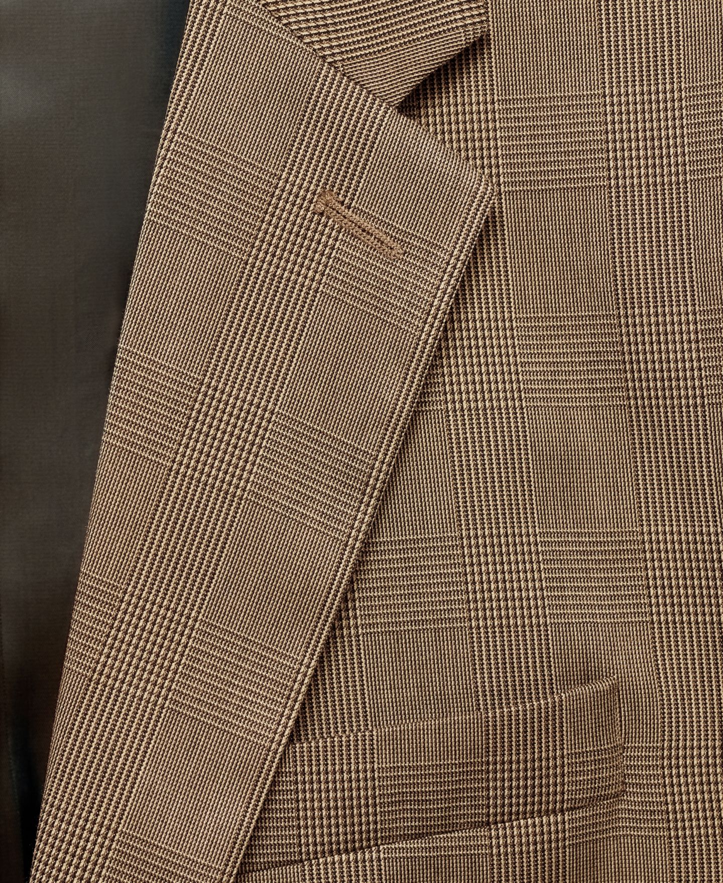 Мужской пиджак MANGO Prince Of Wales Slim-Fit Suit Blazer, цвет: Средний коричневый — фото 6