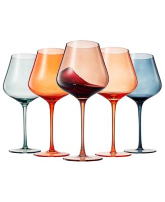Colors of Venice Wine Glasses, Set of 5