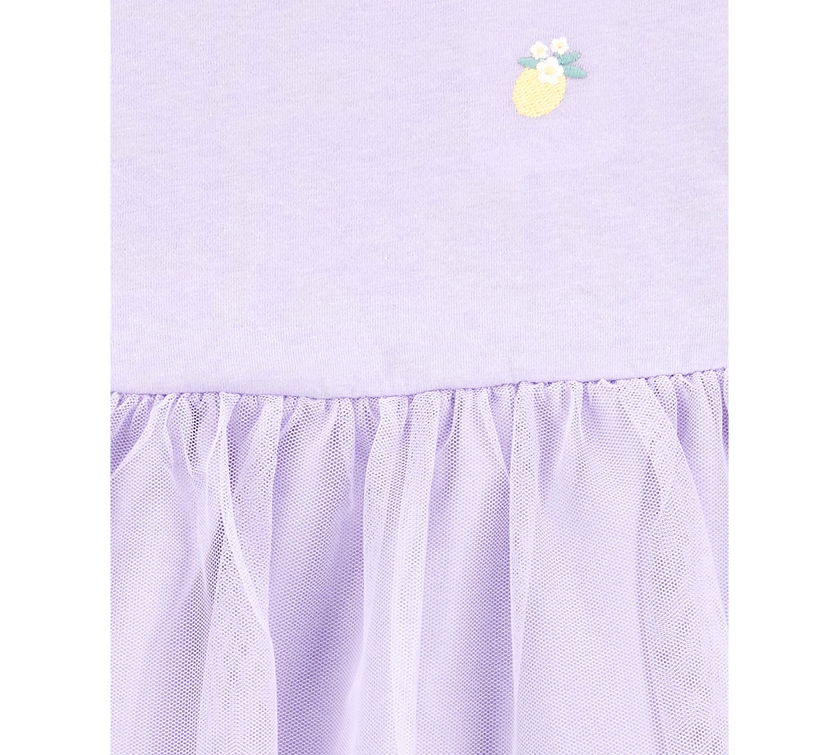 Carter's Toddler Girls Lemon Tulle Top & Leggings, 2-piece Set In Purple