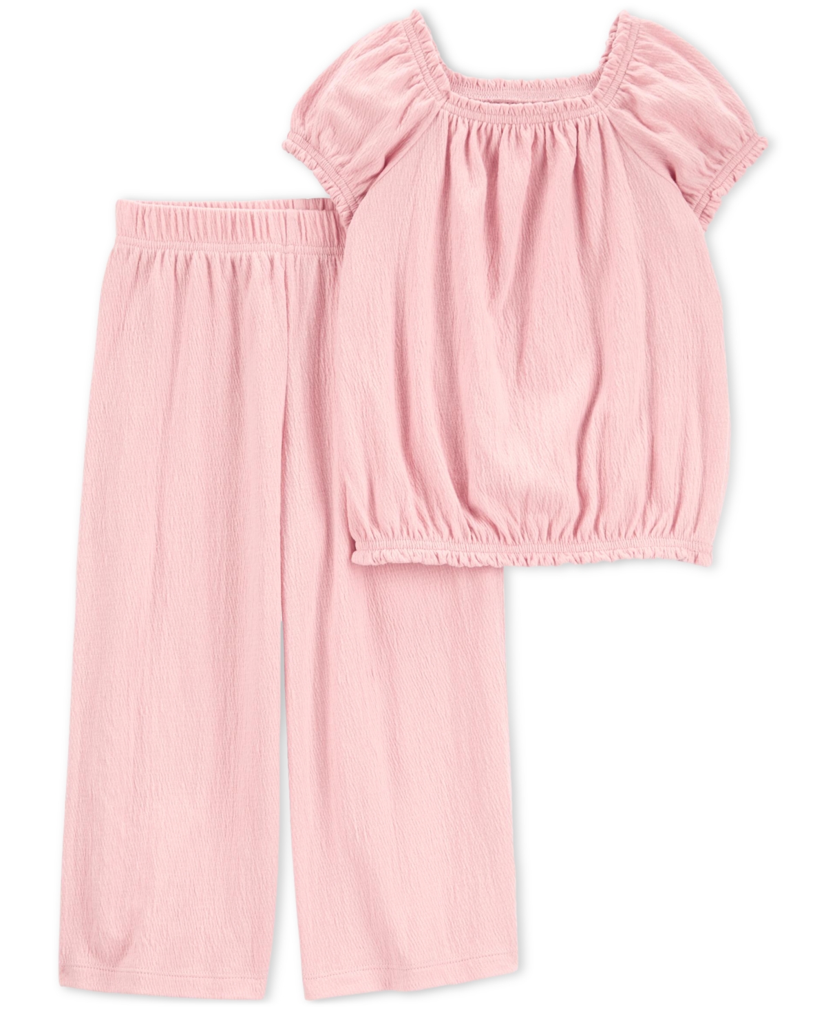 Carter's Toddler Girls Top & Pull-on Pants, 2-piece Set In Pink