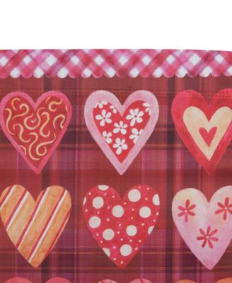 Be My Valentine Plaid and Heart Garden Flag, 12.5" x 18"