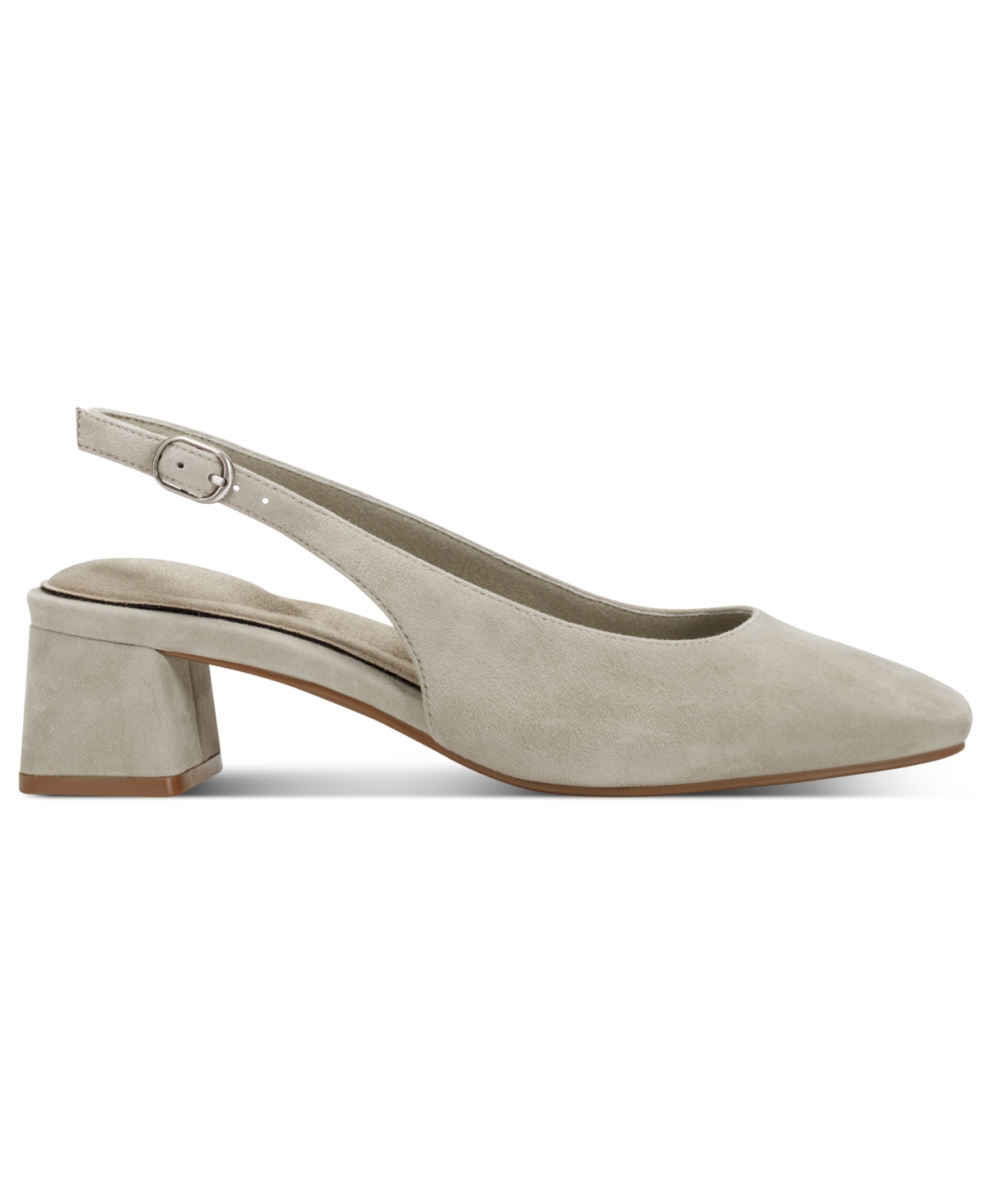 Shop Rockport Women's Total Motion Danna Block Heel Dress Pumps In Stone Moss Suede