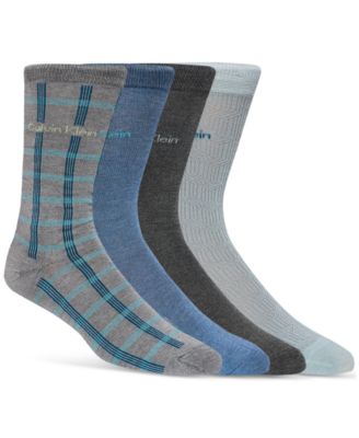 Men's Flat Knit Dress Crew Socks, 4-pack
