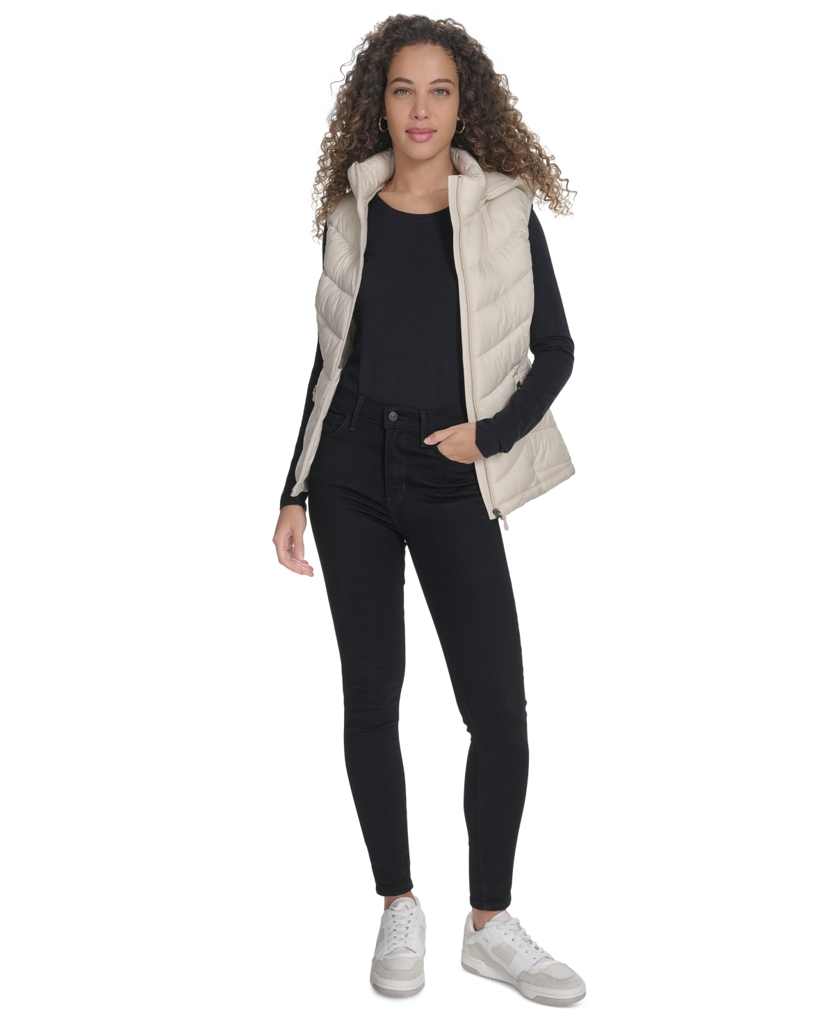 Shop Charter Club Women's Packable Hooded Puffer Vest, Created For Macy's In Chino