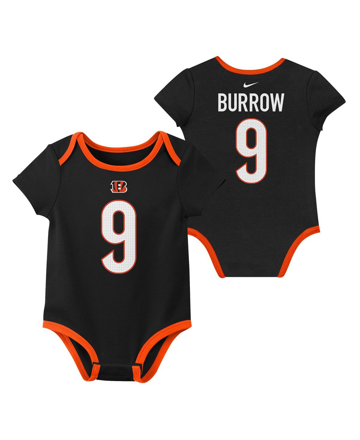 Nike Baby Boys And Girls Joe Burrow Cincinnati Bengals Three-pack Bodysuit Set In Black