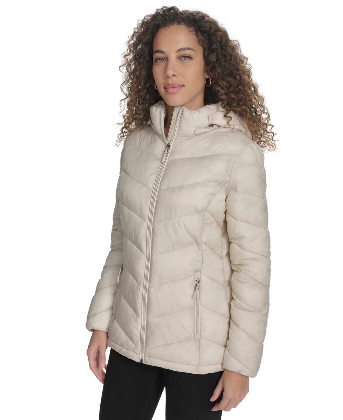 Shop Charter Club Women's Packable Hooded Puffer Coat, Created For Macy's In Chino