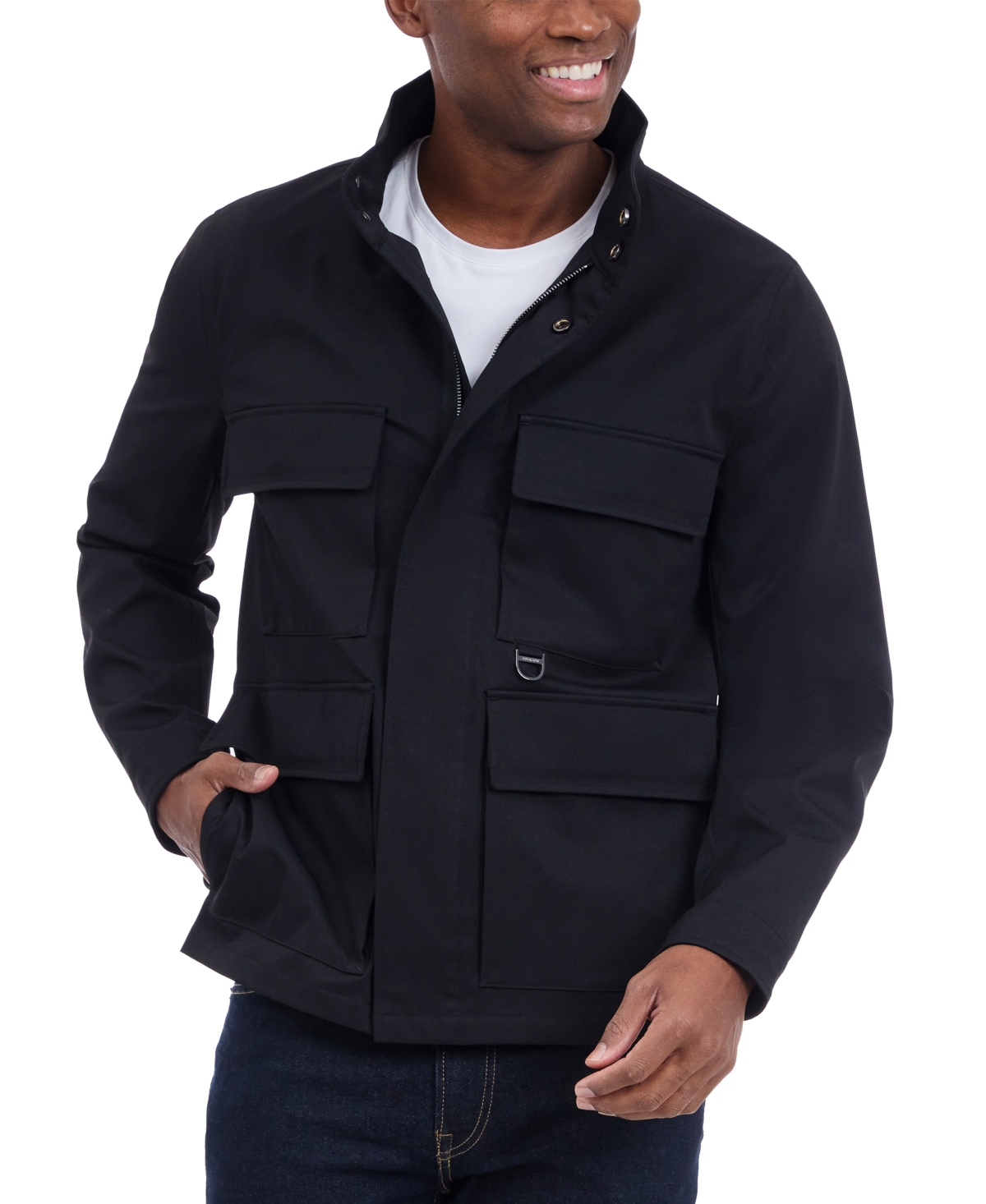 Michael Kors Men's Four Pocket Field Coat In Black