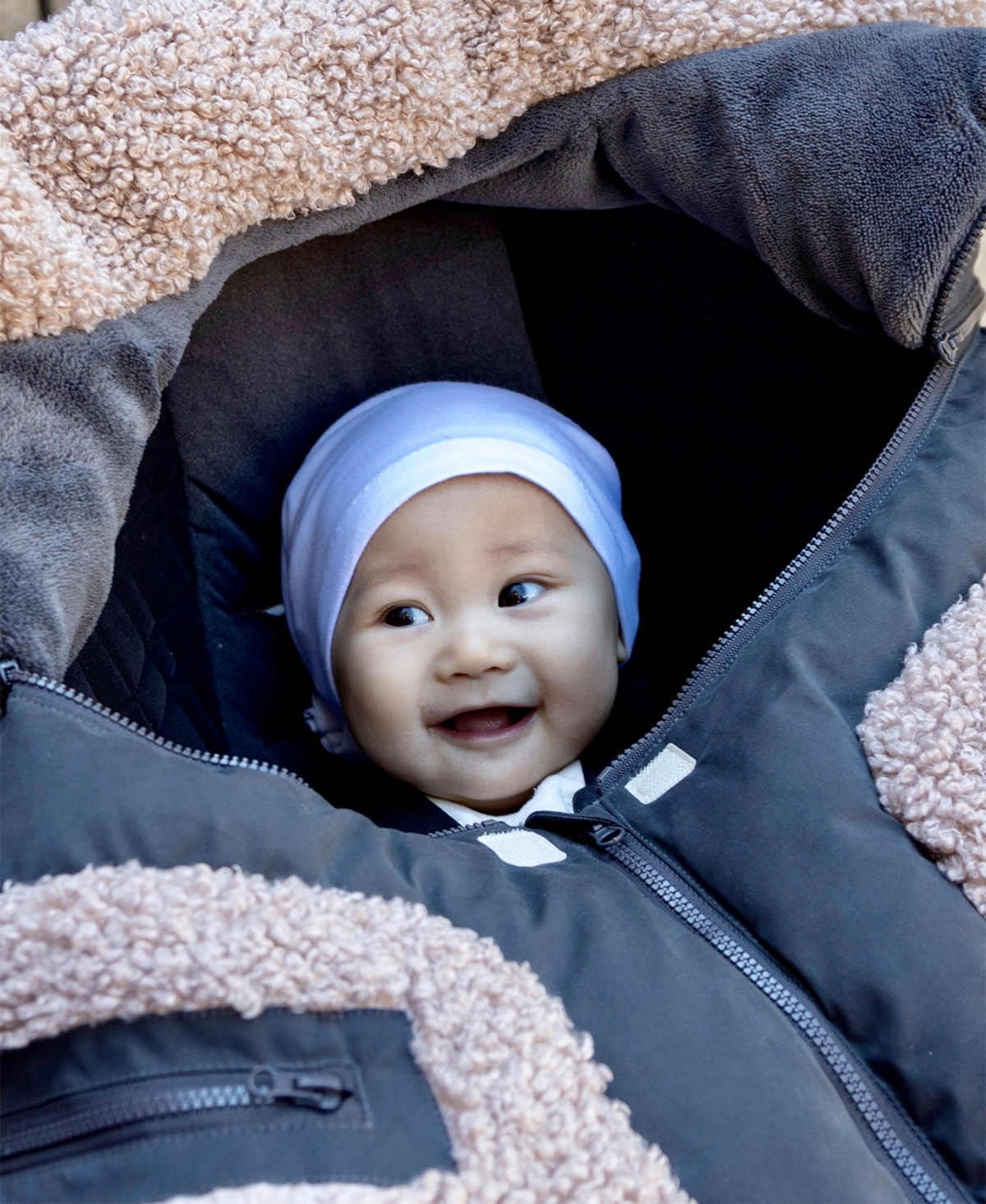 7am Enfant Baby Cocoon Car Seat In Applique Oatmeal