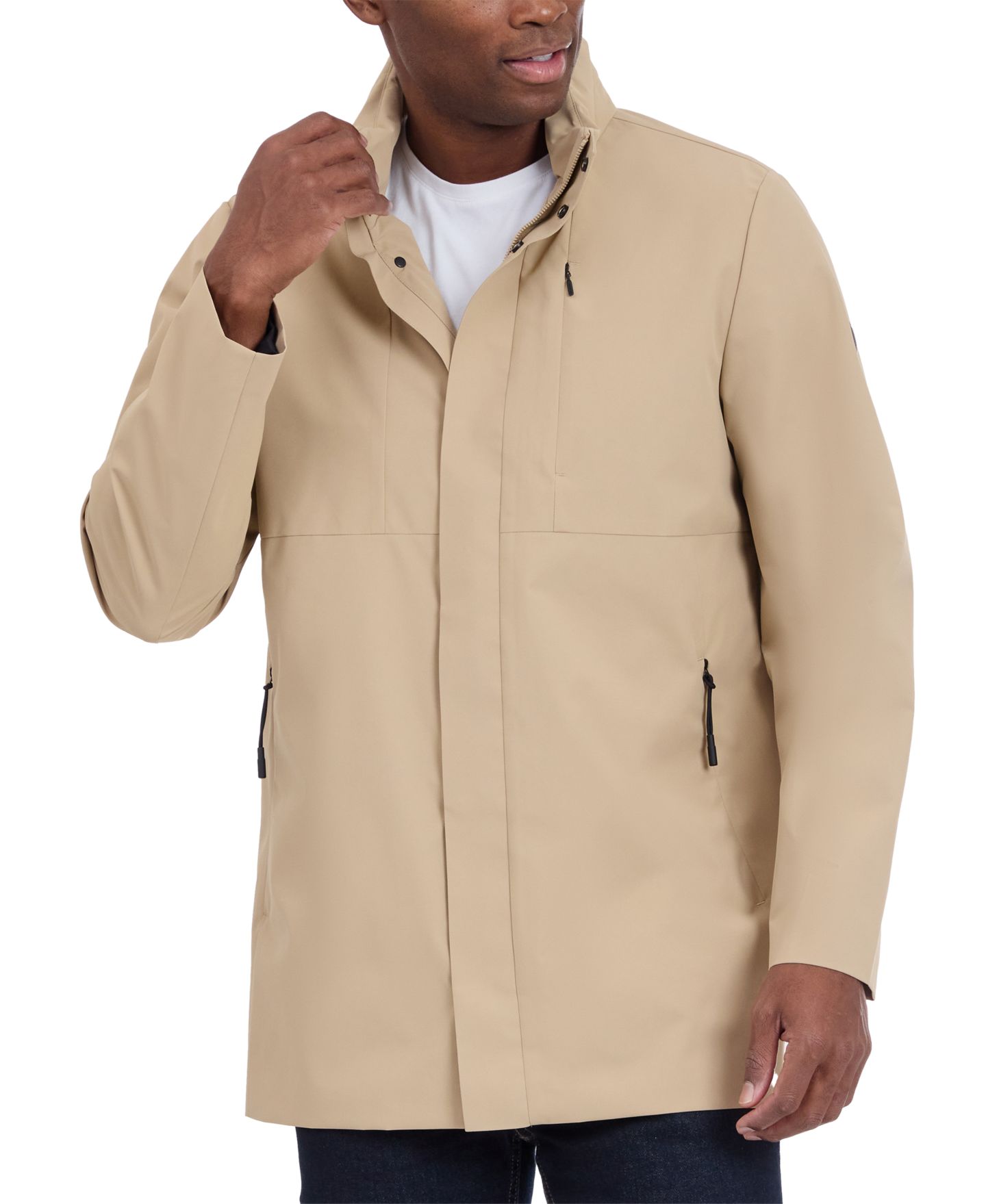 Мужское пальто Michael Kors Modern Rain Coat, цвет: Хаки — фото 1
