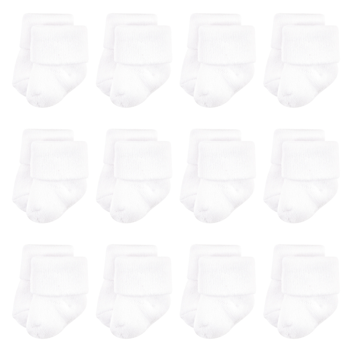 Luvable Friends Baby Boys Unisex Cotton Rich Terry Socks 24-Pack