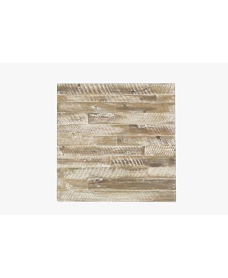 Artisan's Craft Rustic Farmhouse Distressed Solid Wood End Table, Washed Grey