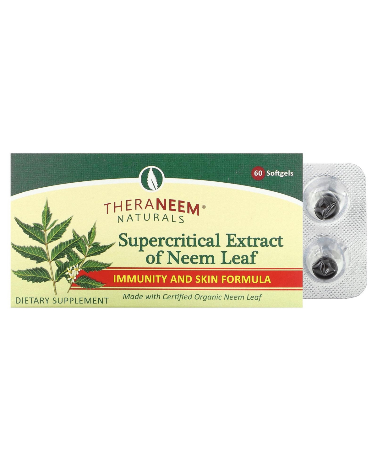 TheraNeem Naturals Supercritical Extract of Neem Leaf 8 mg - 60 Softgels