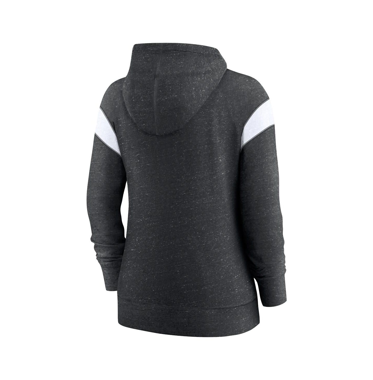 Женское худи Nike Heather Black/White Arizona Cardinals Monaco Lightweight Full-Zip — фото 3