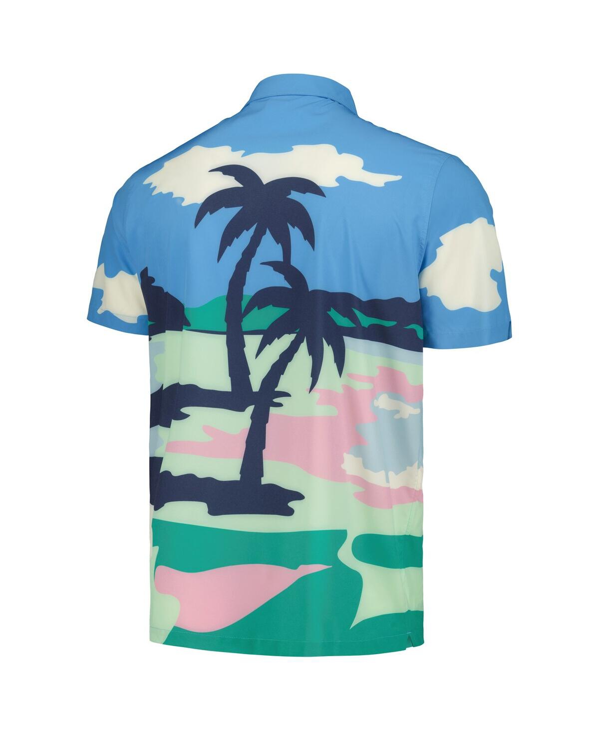 Puma X Ptc Men's Blue Wm Phoenix Open Print Mattr Button-up Shirt In Blue
