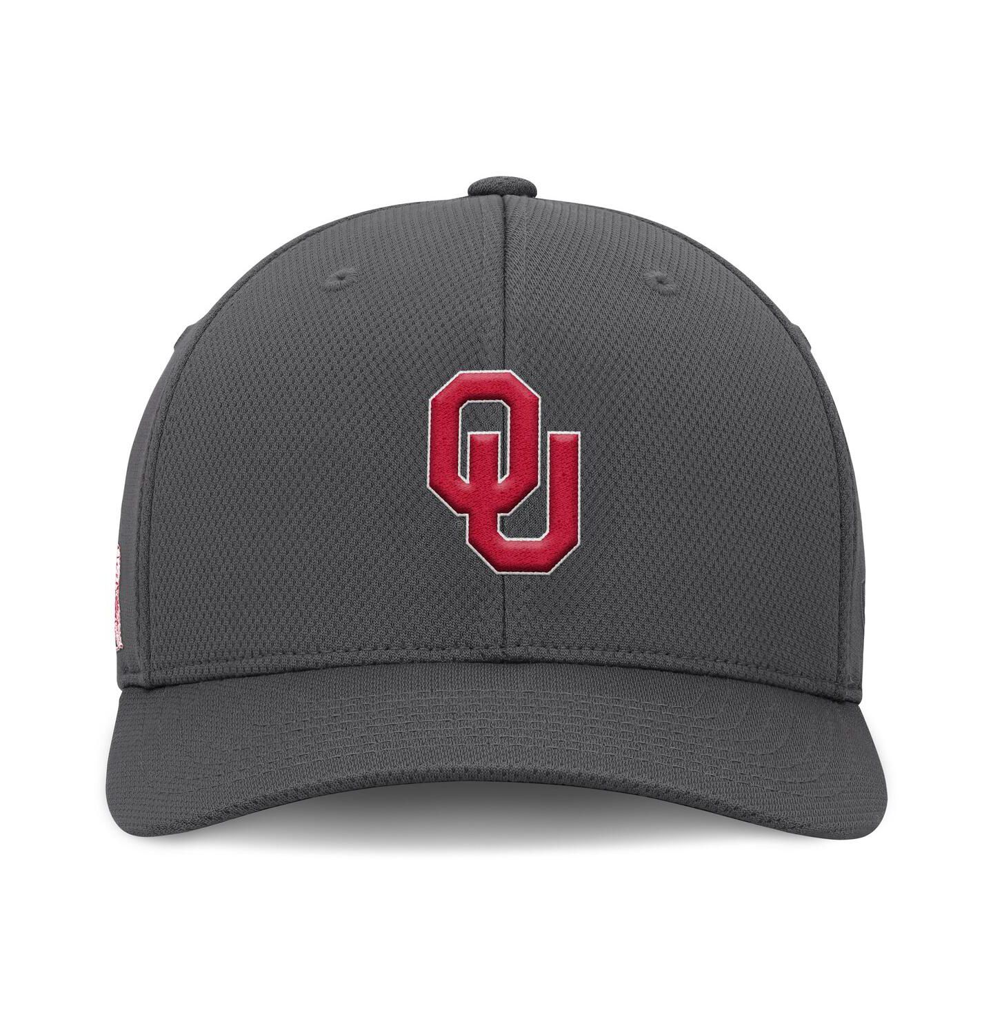 Мужская кепка Top of the World Charcoal Oklahoma Sooners Reflex Logo Flex Hat — фото 2
