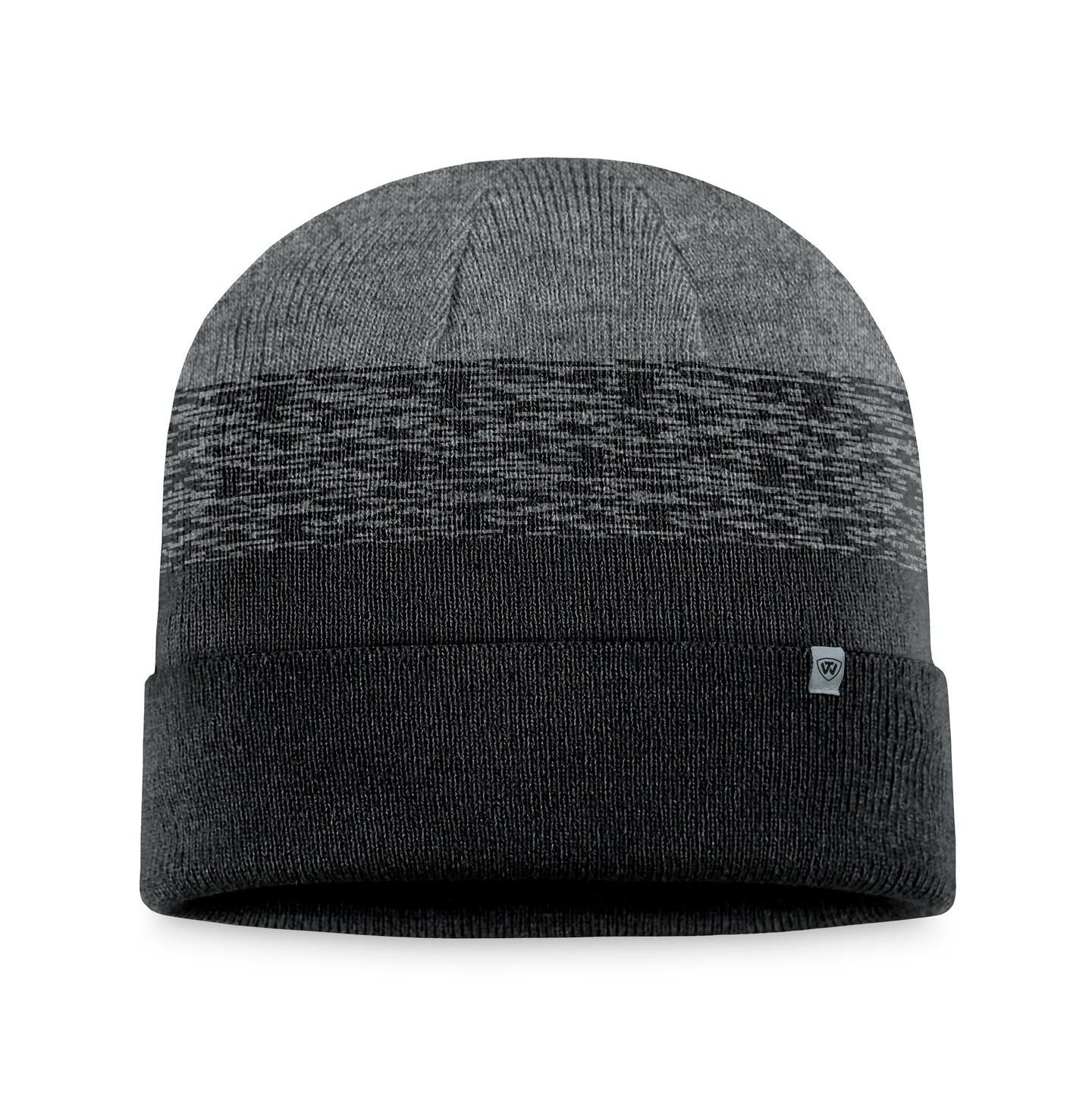 Мужская шапка Top of the World Heather Black Alabama State Hornets Frostbite Cuffed Knit Hat — фото 2