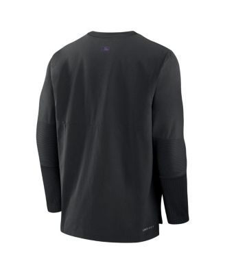 Men's Black Colorado Rockies Authentic Collection Player Performance Pullover Sweatshirt