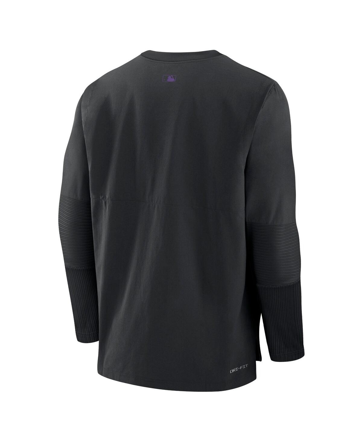 Nike Men's Black Colorado Rockies Authentic Collection Player Performance Pullover Sweatshirt In Black