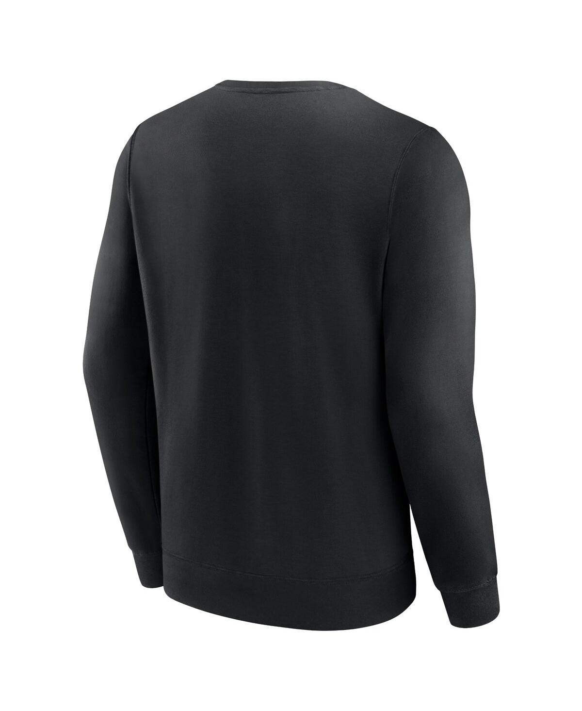 Fanatics Men's Black San Jose Sharks Focus Fleece Pullover Sweatshirt In Black