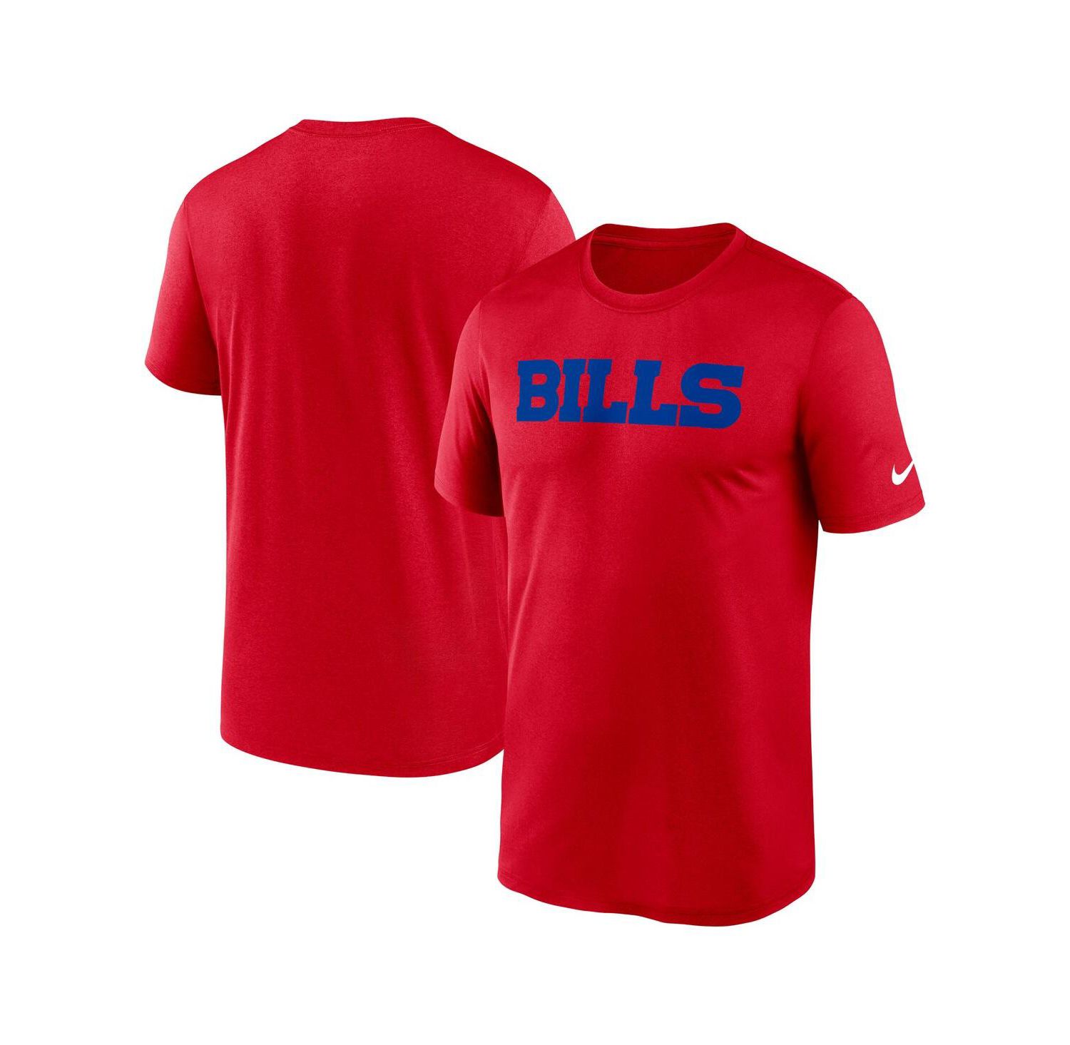 Men's Red Buffalo Bills Primetime Legend Wordmark Performance T-Shirt