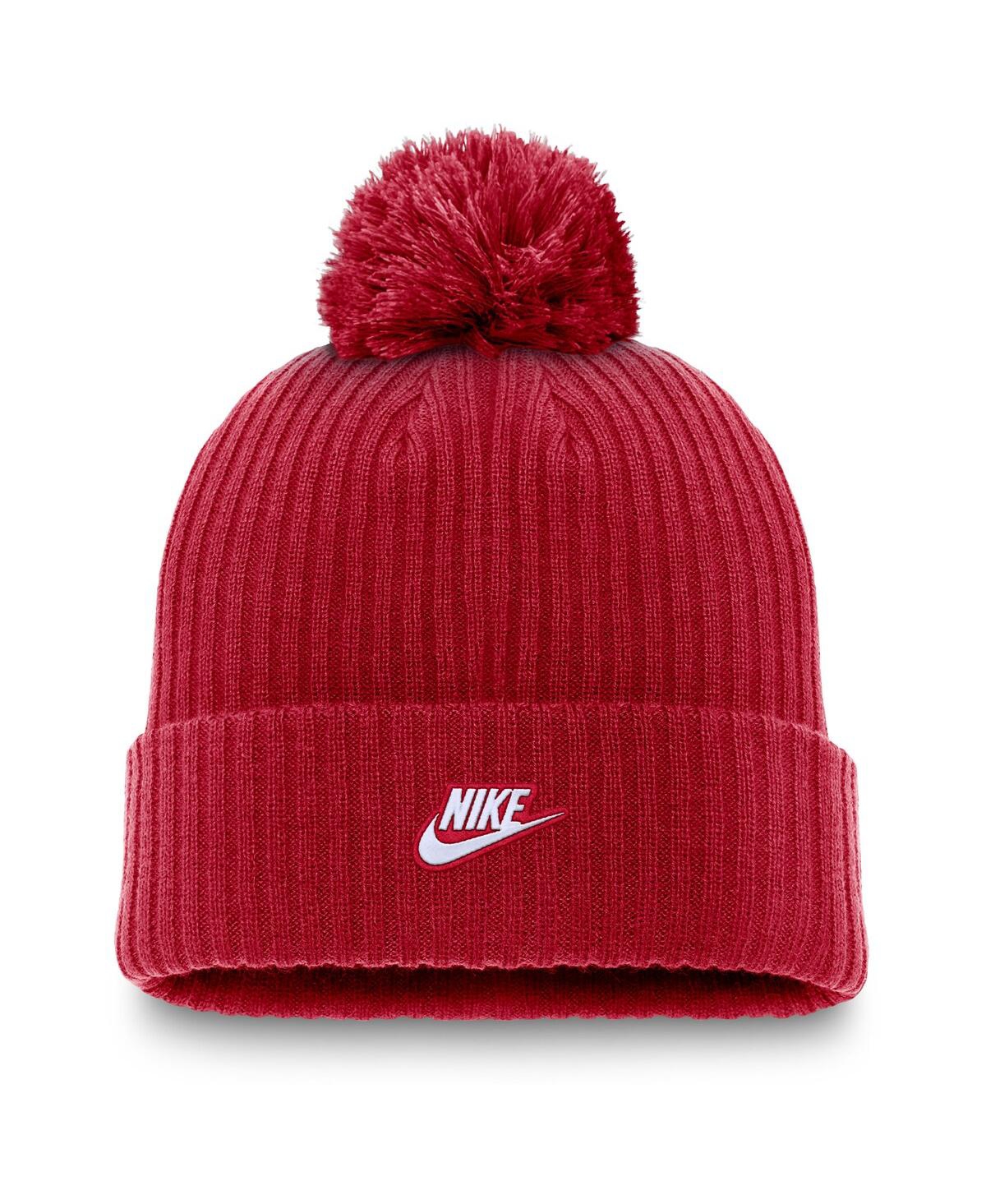 Nike Men's Red Minnesota Twins Cooperstown Collection Patch Cuffed Knit Hat With Pom In Red