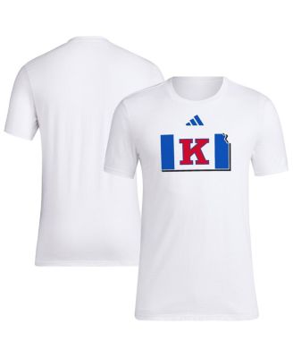 adidas - Men's White Kansas Jayhawks Basketball State Outline Fresh T-Shirt