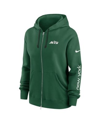 Women's Green New York Jets Phoenix Hoodie Full-Zip Sweatshirt