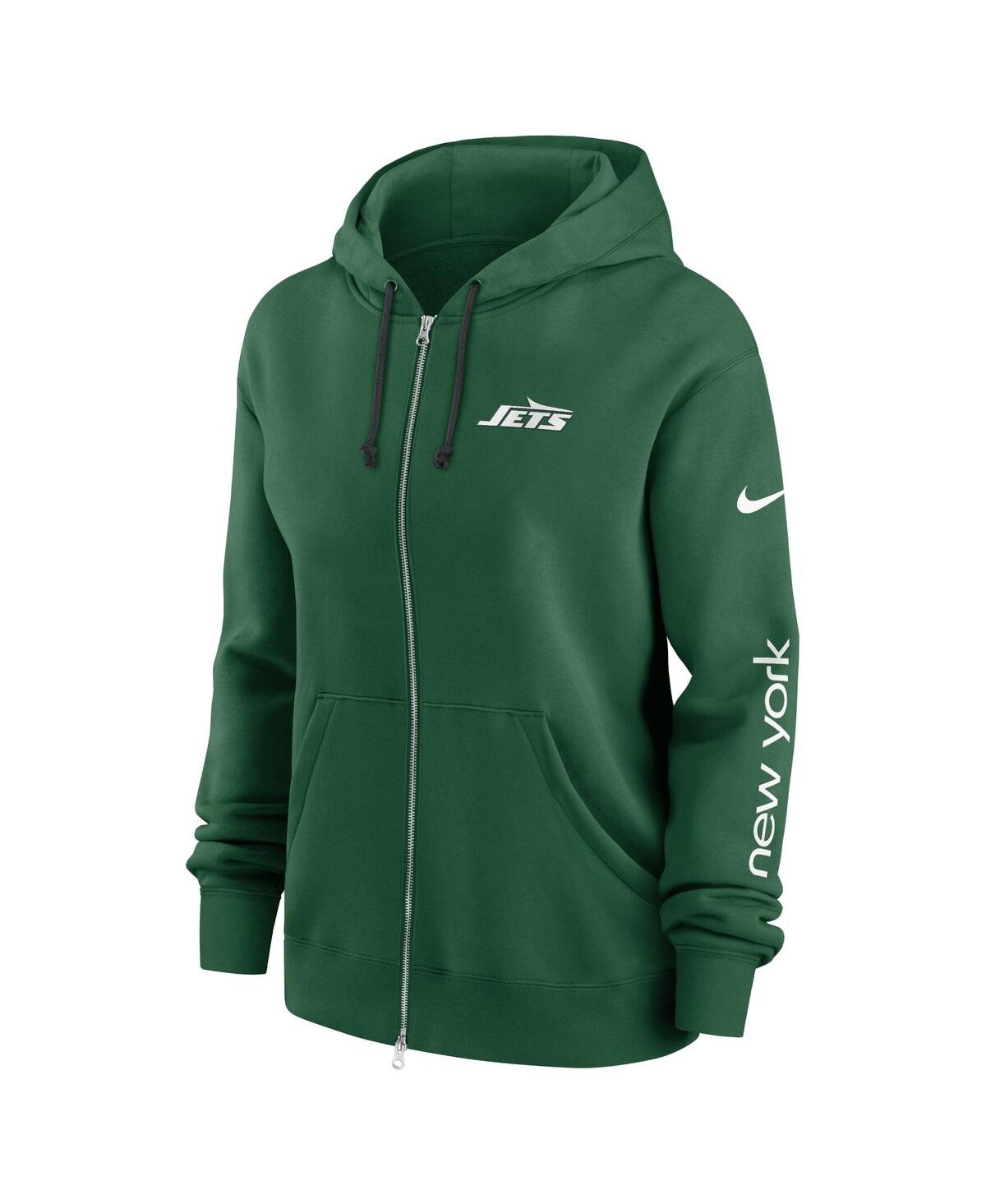 Nike Women's Green New York Jets Phoenix Hoodie Full-zip Sweatshirt In Green