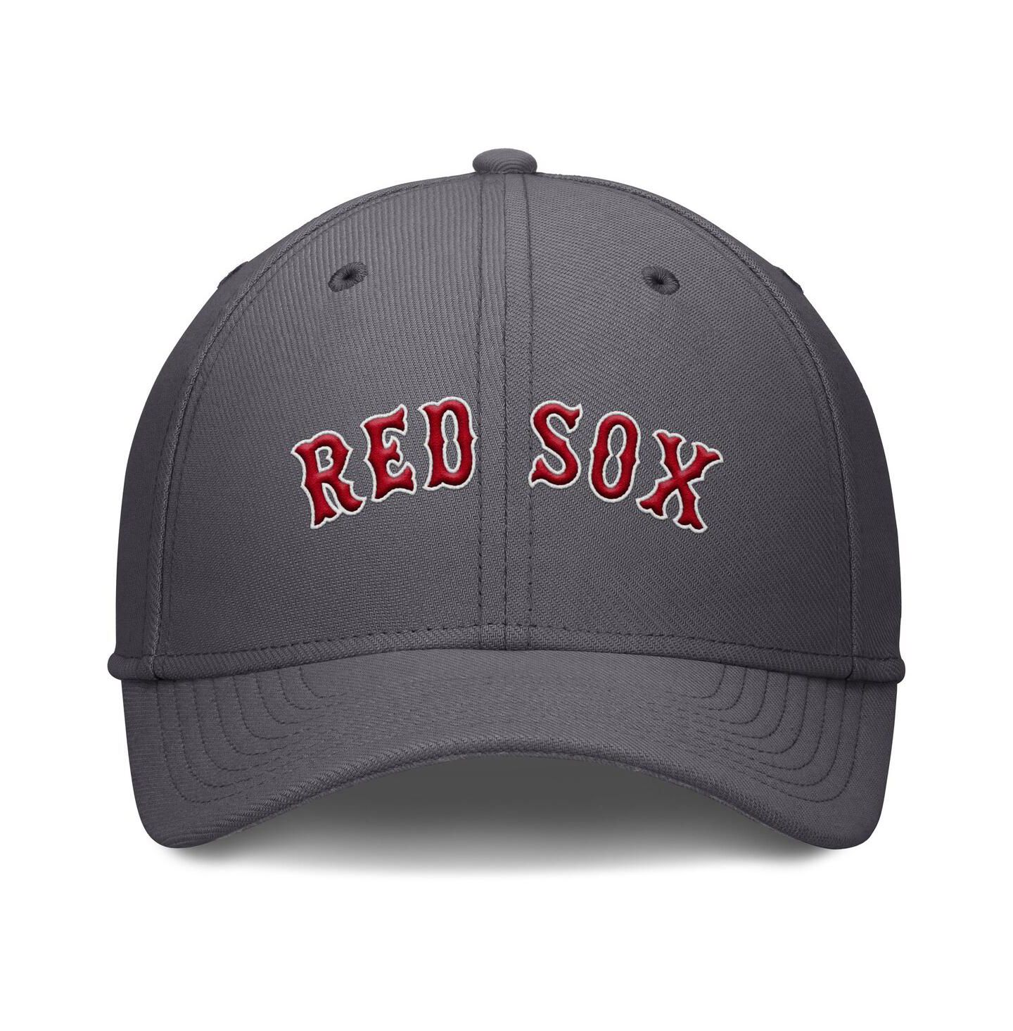 Мужская кепка Nike Gray Boston Red Sox Swoosh Performance Flex Hat — фото 2