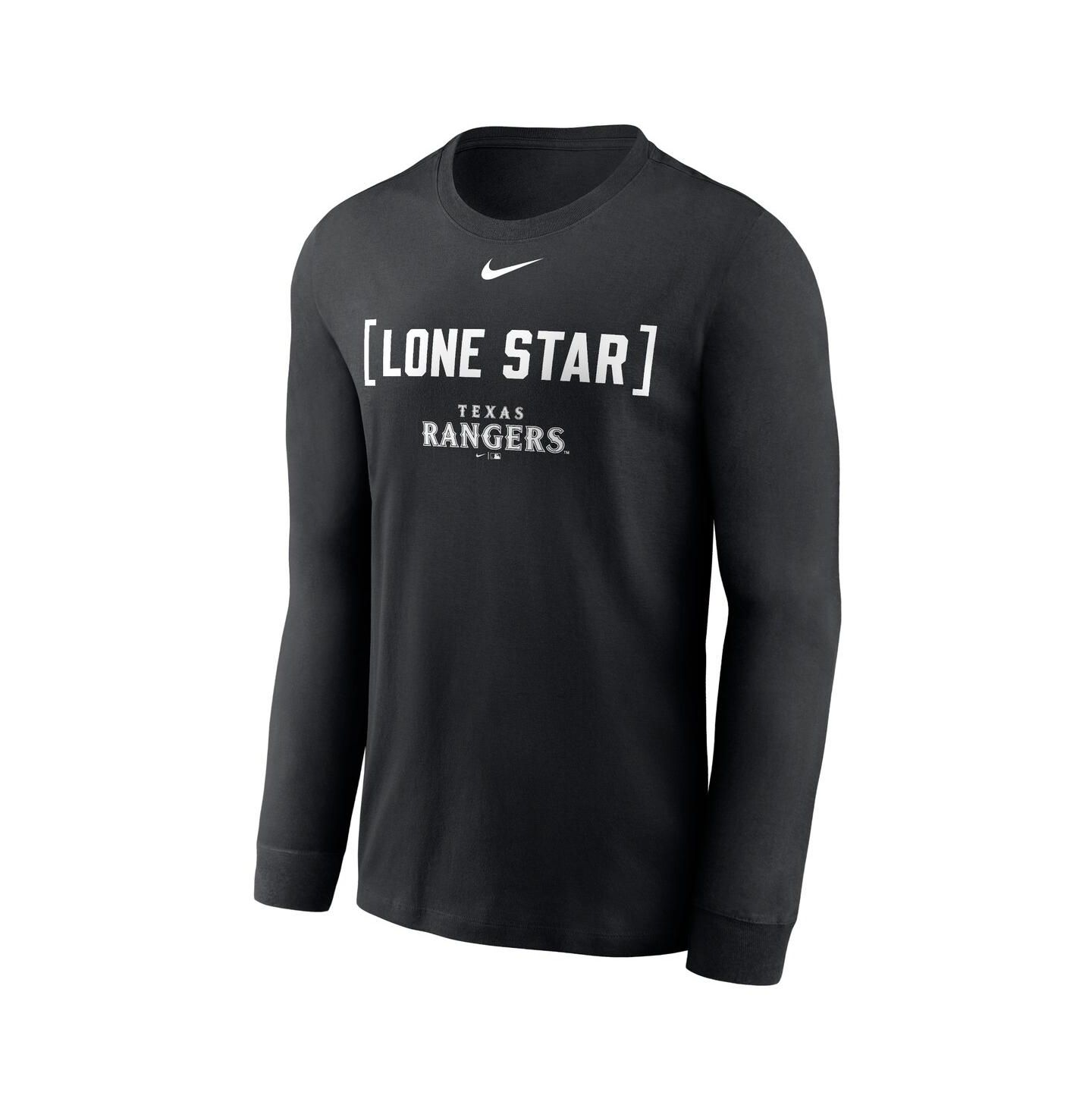 Мужская футболка Nike Black Texas Rangers Local Nickname Long Sleeve — фото 2