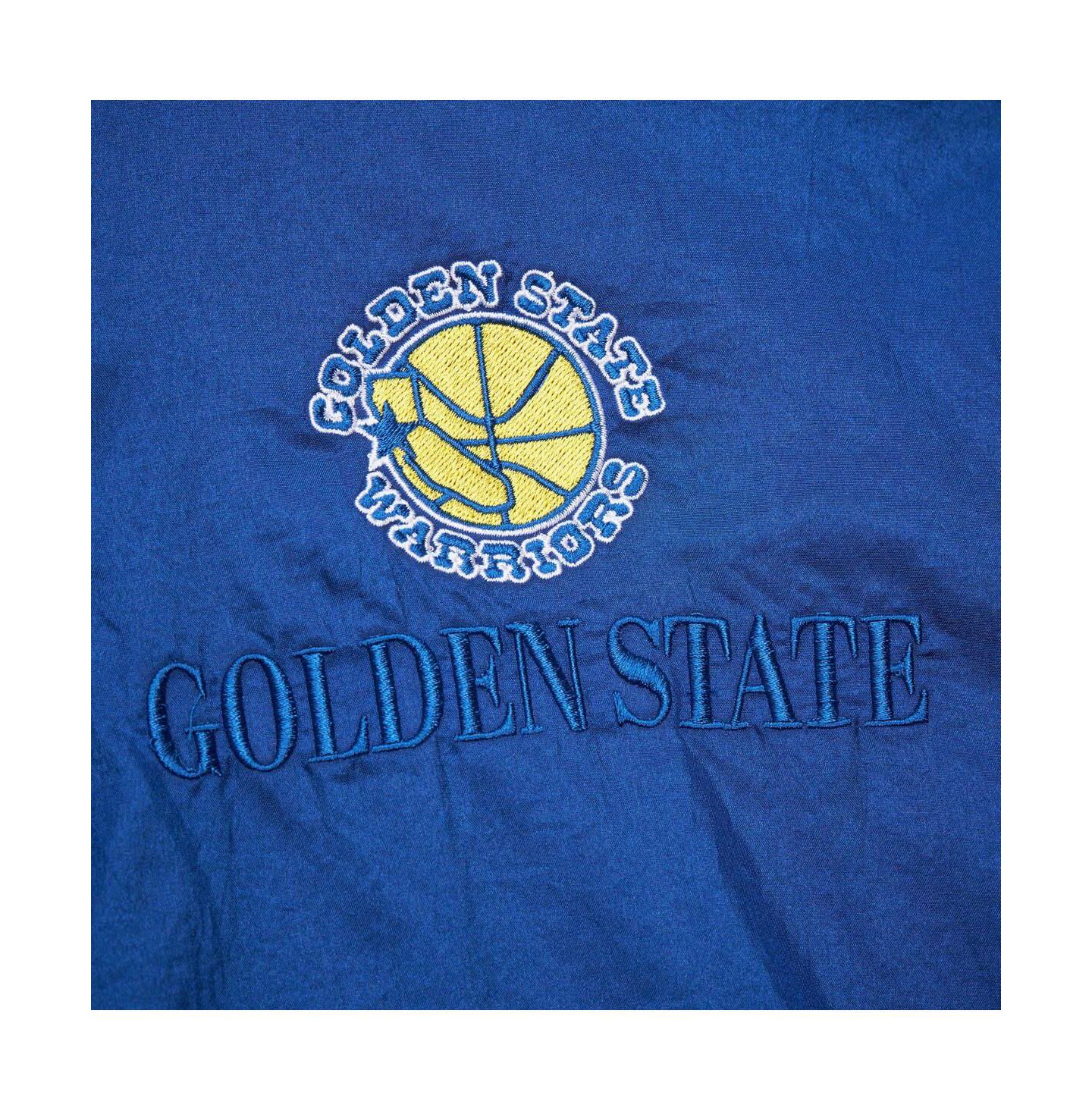 Куртка Mitchell & Ness Royal Golden State Warriors Hardwood Classics Team OG 3.0 Anorak Half-Zip Windbreaker — фото 4