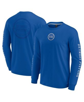 Fanatics - Men's Blue Detroit Pistons Elements Strive Long Sleeve T-Shirt