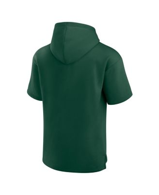 Men's Green Miami Hurricanes Ready Short Sleeve Pullover Hoodie