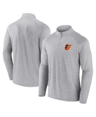 Fanatics - Men's Gray Baltimore Orioles Head to Head Raglan Quarter-Zip Jacket