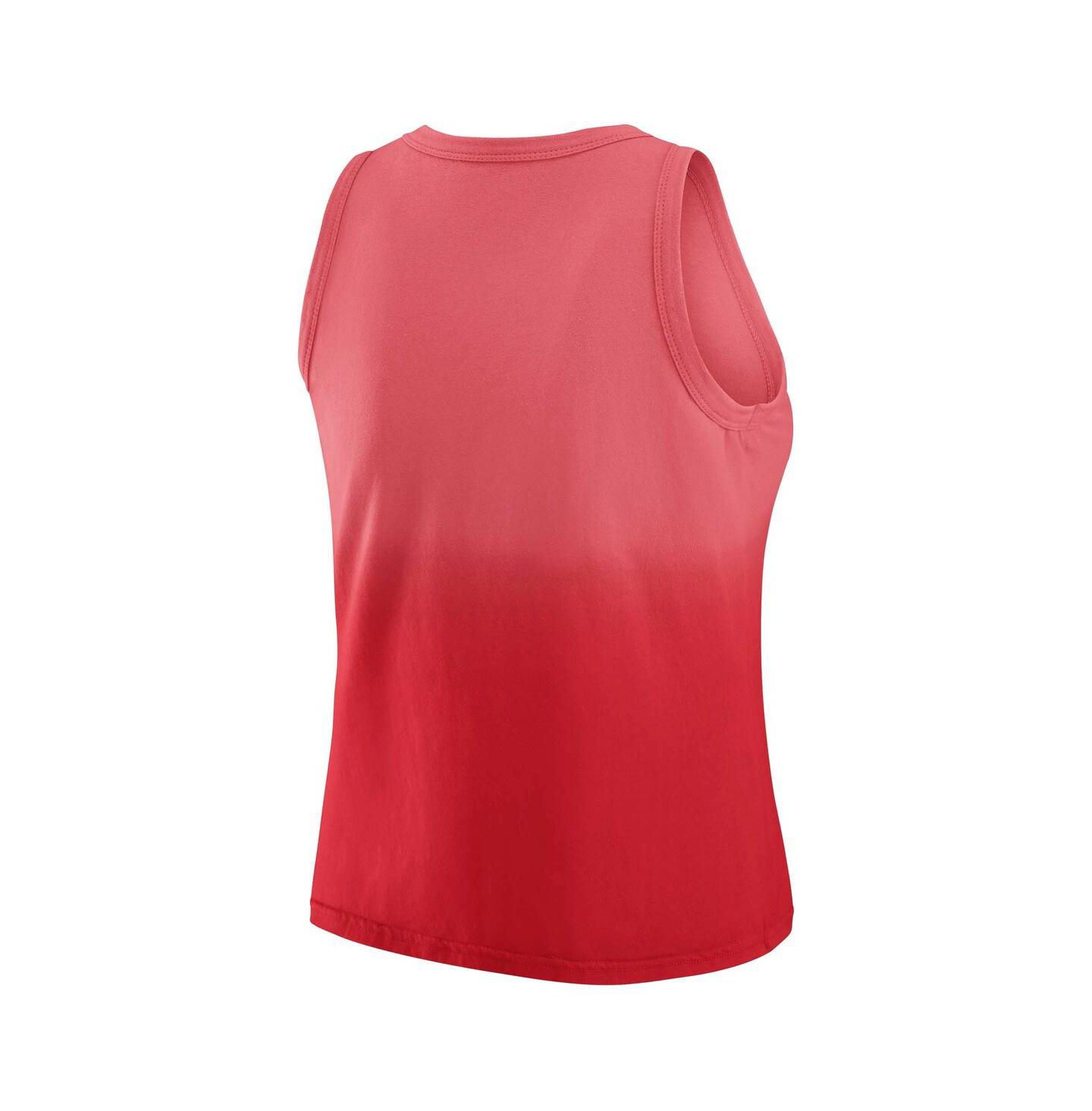 Женский топ WEAR by Erin Andrews x Gracie Hunt Red Kansas City Chiefs Ombre — фото 2