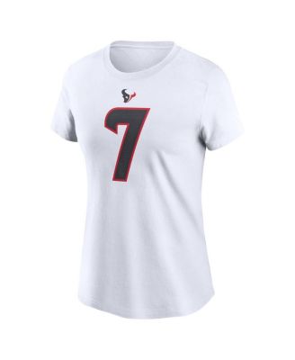 Women's C.J. Stroud White Houston Texans Player Name Number T-Shirt