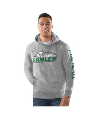 Starter - Men's Heather Gray Philadelphia Eagles Vintage Pullover Hoodie