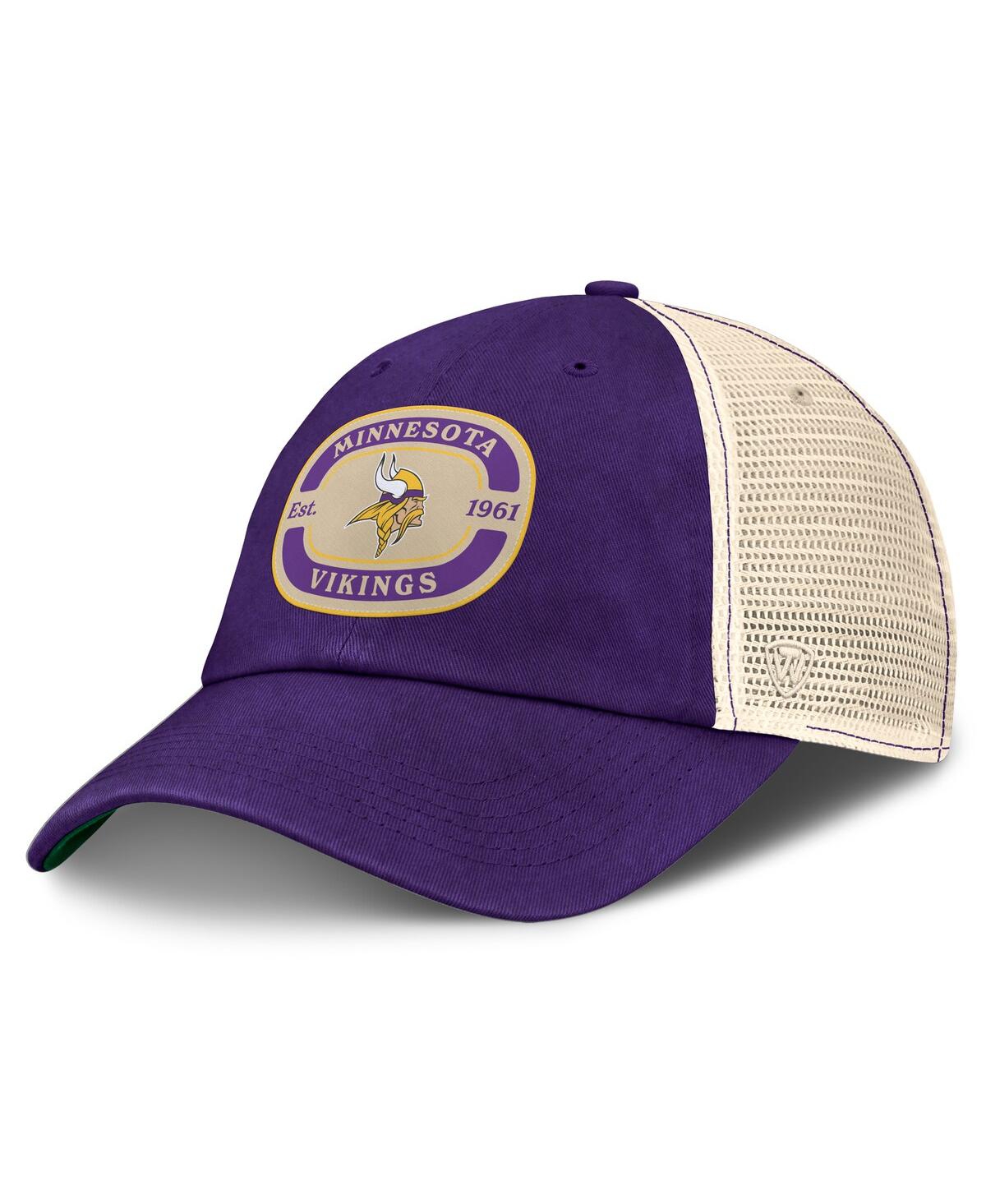 Top Of The World Men's Purple Minnesota Vikings Team Patch Adjustable Hat In Purple