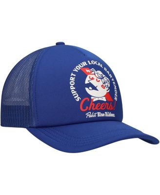 Men's Blue Pabst Blue Ribbon Bartender Foam Trucker Adjustable Hat