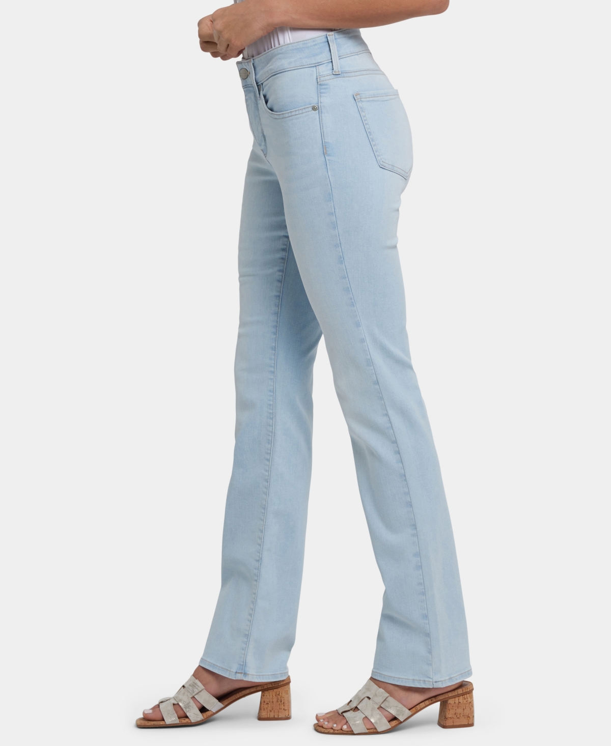 Nydj Plus Size Mid Rise Relaxed Straight Jeans In Oceanfront