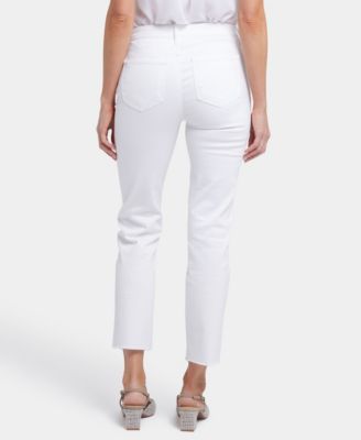 Women's Sheri Straight Ankle Fray Hem Jeans