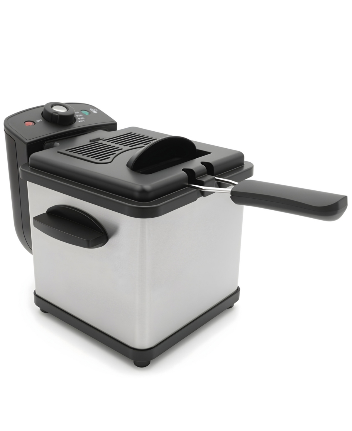 Elite Cuisine 1.6 Quart Stainless Steel Deep Fryer In Stainless Steel
