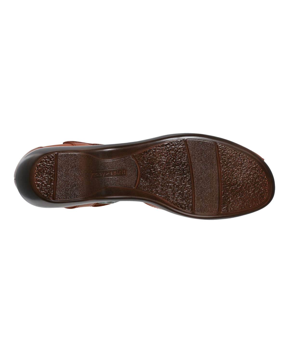 Shop Easy Spirit Women's Darlyn T-strap Woven Flats In Brown Leather