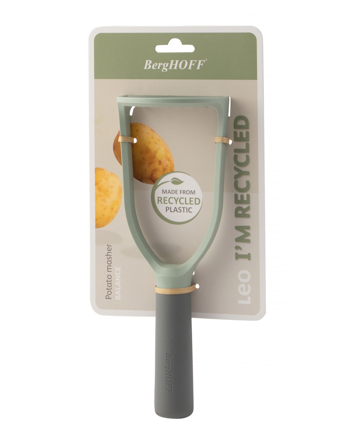 Berghoff Balance Nylon 9.25" Potato Masher In Sage