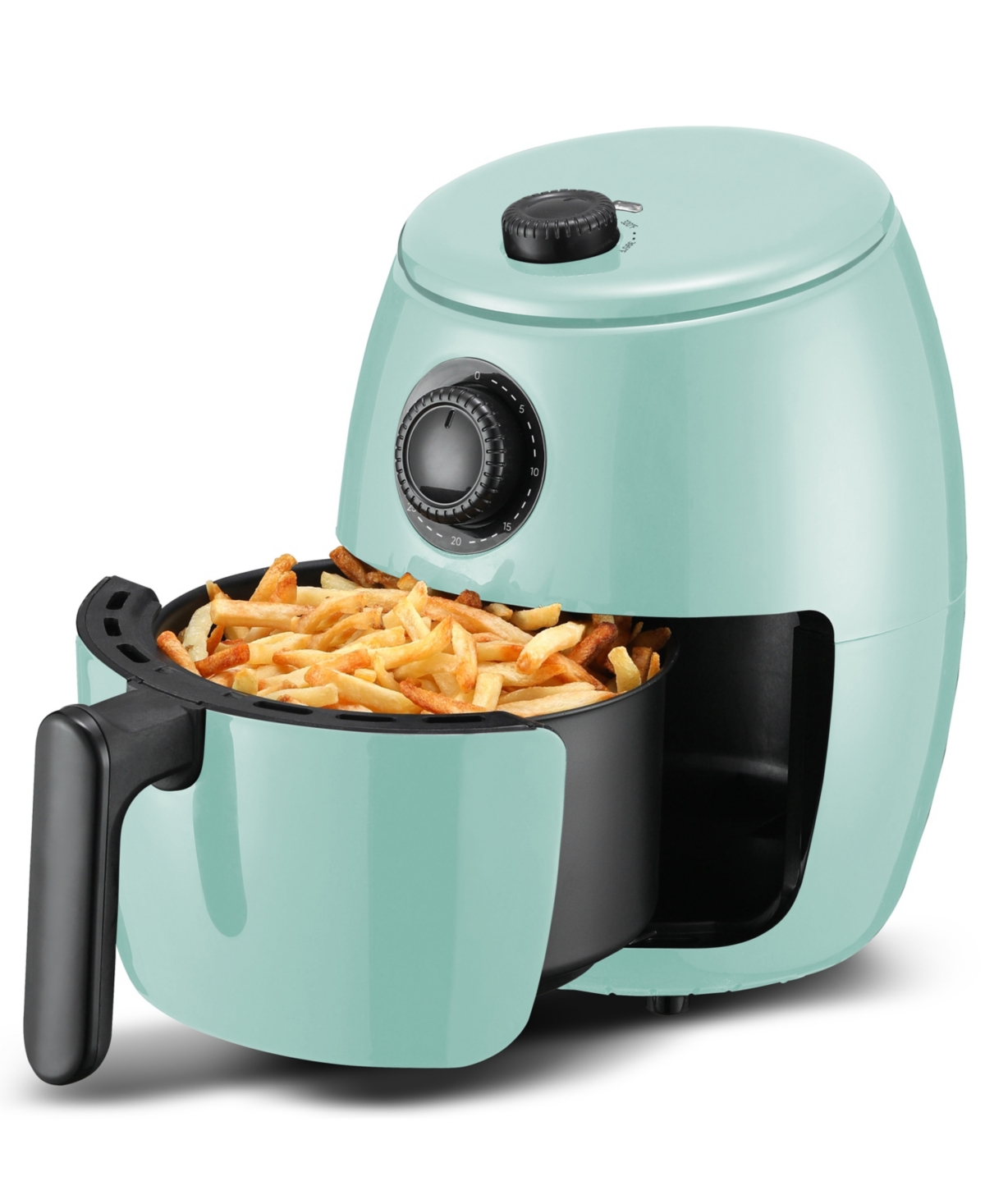 Elite Cuisine 2 Quart Compact Digital Hot Air Fryer In Mint