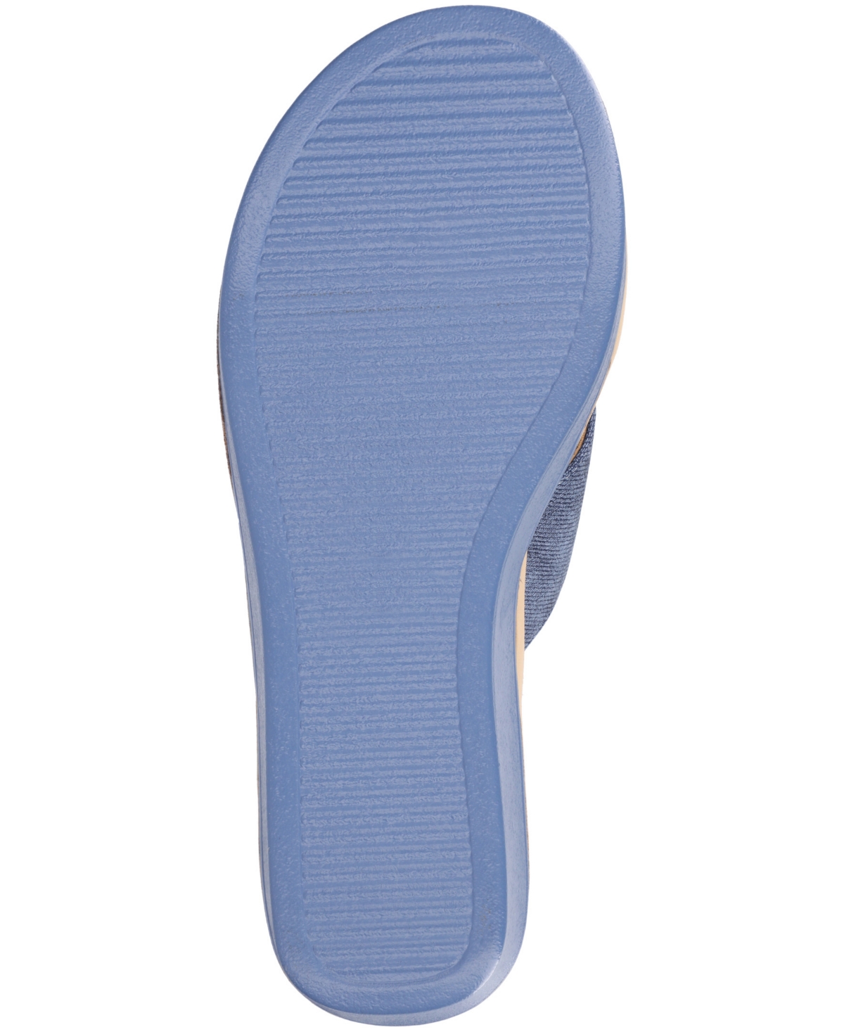 Shop Journee Collection Women's Biara Crisscross Platform Wedge Sandals In Denim