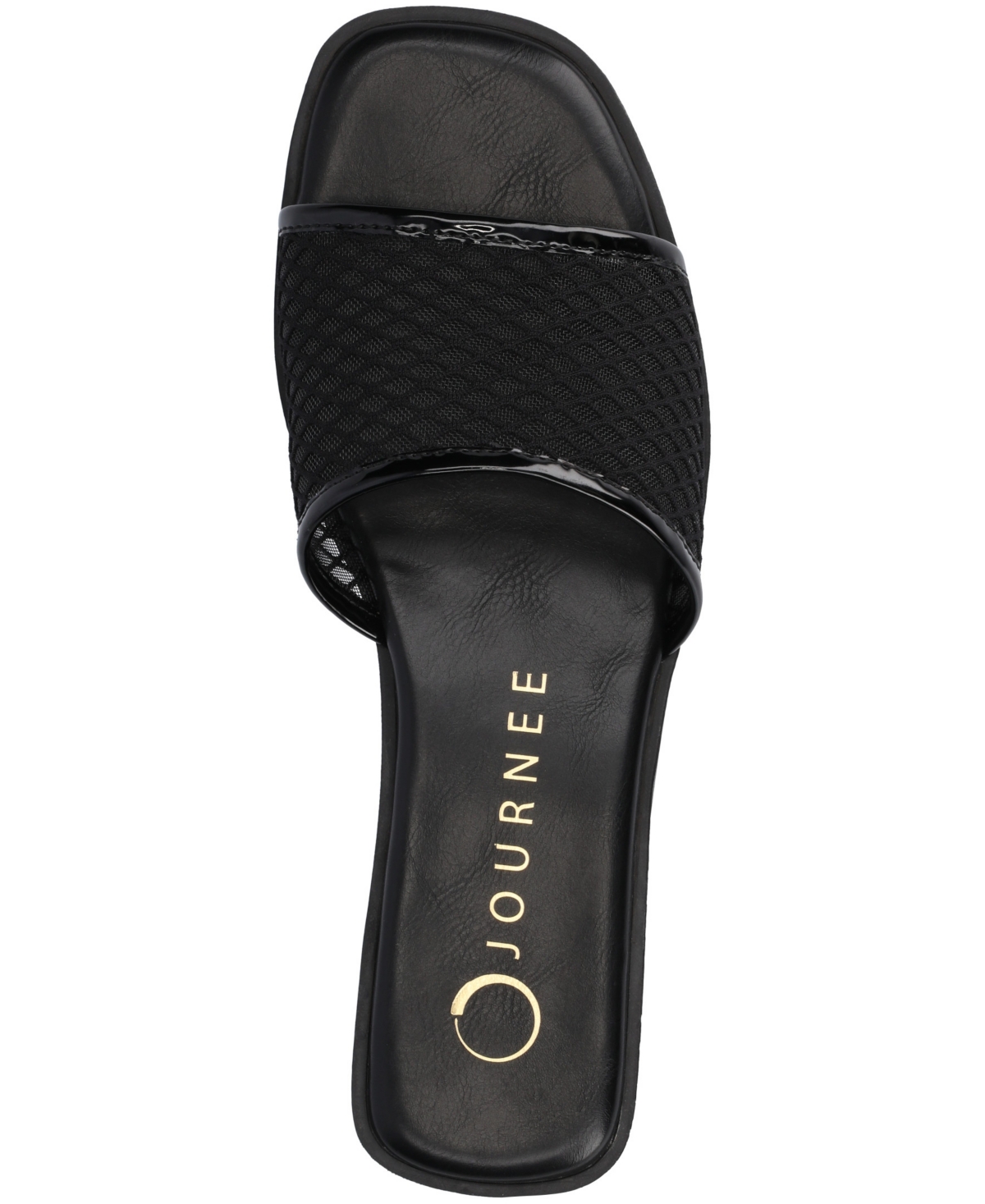Journee Collection Breckley Flat Slide Sandal In Black