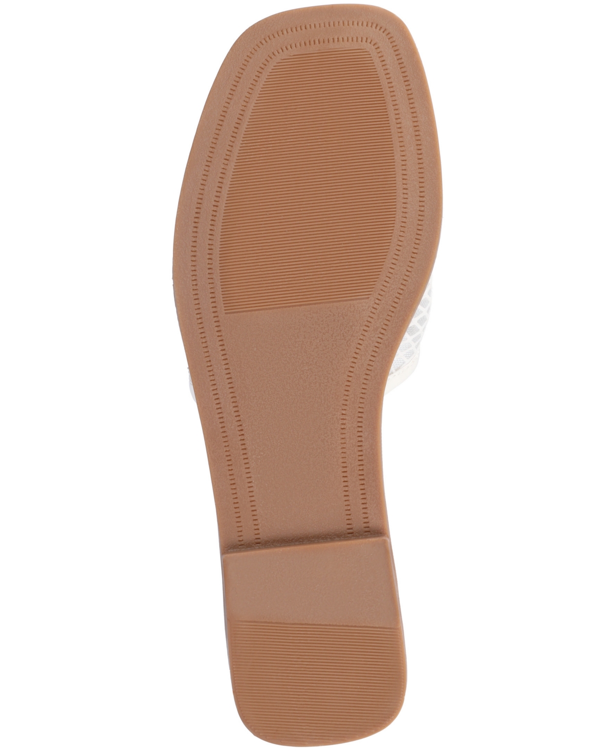 Shop Journee Collection Women's Breckley Mesh Slide Flat Sandals In White
