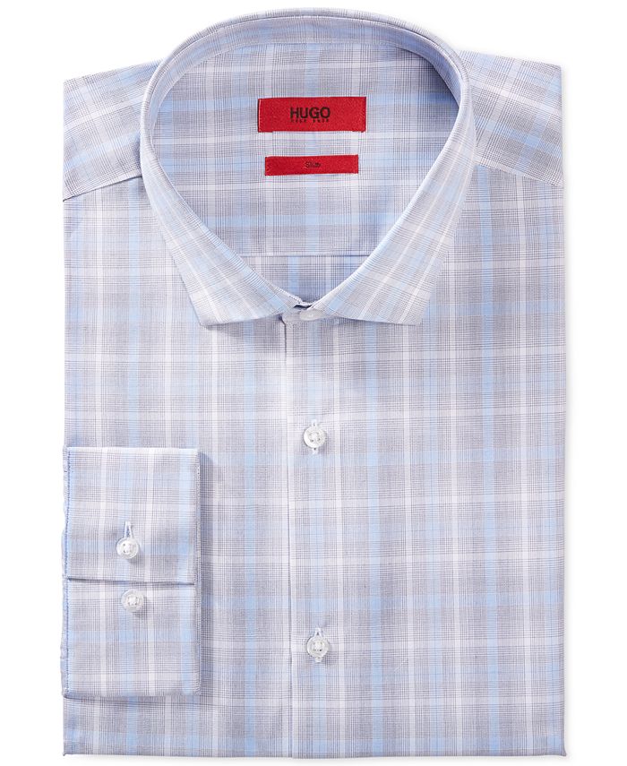 Hugo Boss HUGO SlimFit Plaid Dress Shirt Macy's