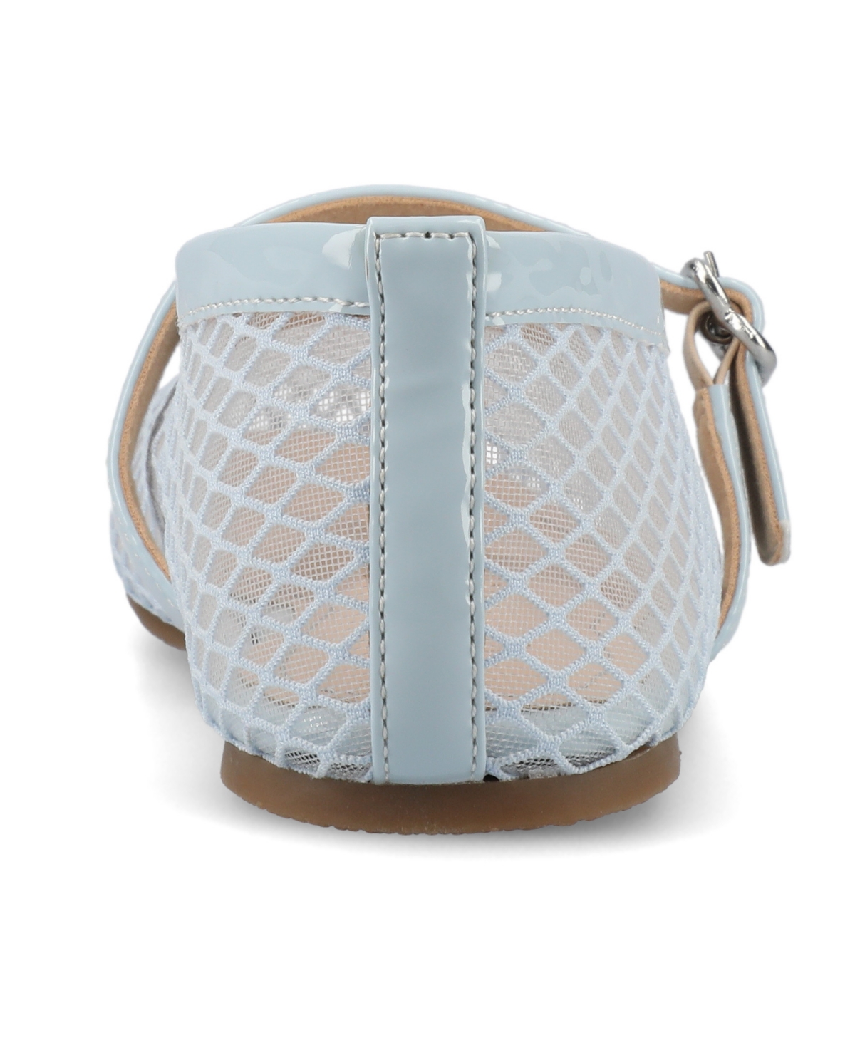 Shop Journee Collection Women's Casha Mesh Mary Jane Flats In Light Blue